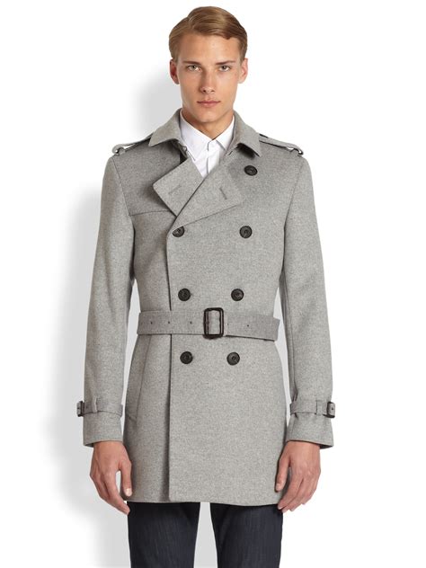 burberry britton wool coat|Burberry full length trench coat.